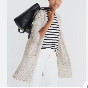 Madewell Donegal Kent Speckled Cardigan Sweater wool blend